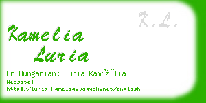 kamelia luria business card
